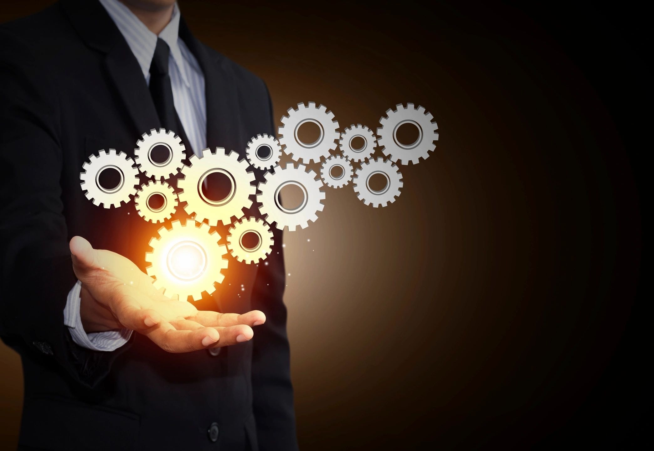 IT consultant working with server technology